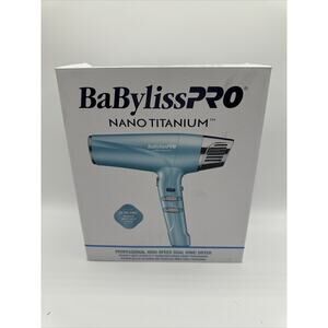 Babyliss Pro Nano Titanium Ionic 2000 Watt Professional DC Salon Hair Dryer Blue